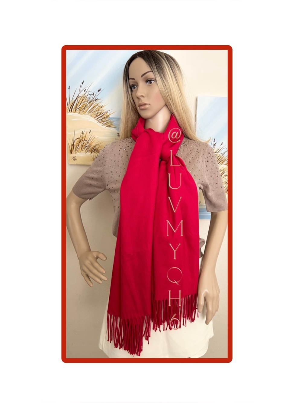 Halara infinity Red Scarf